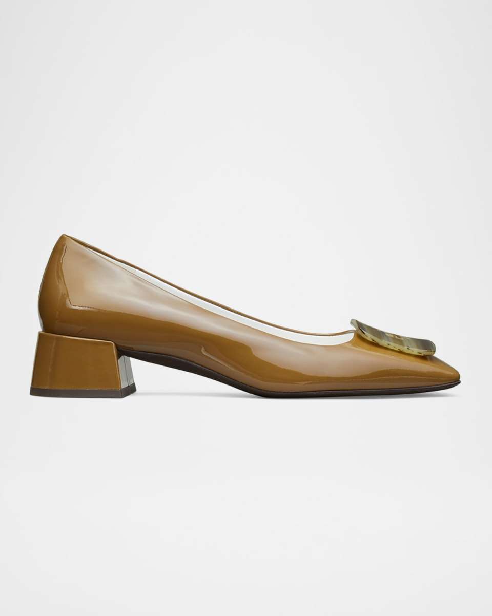 Georgia Patent Buckle Pumps